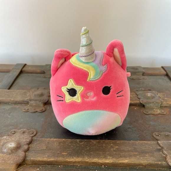 Squishmallows 5” Sienna the Pink Unikitty Caticorn Plush Toy Star Cat Unicorn - Picture 1 of 3